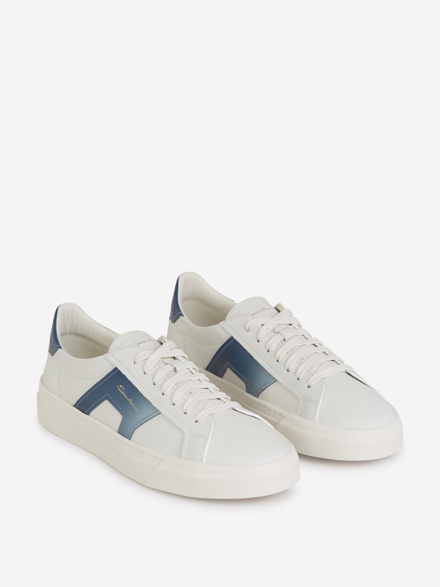 Outlet online Santoni Hombre Sneakers Double Buckle color Blanco sku 616-002730 01 - Foto 2