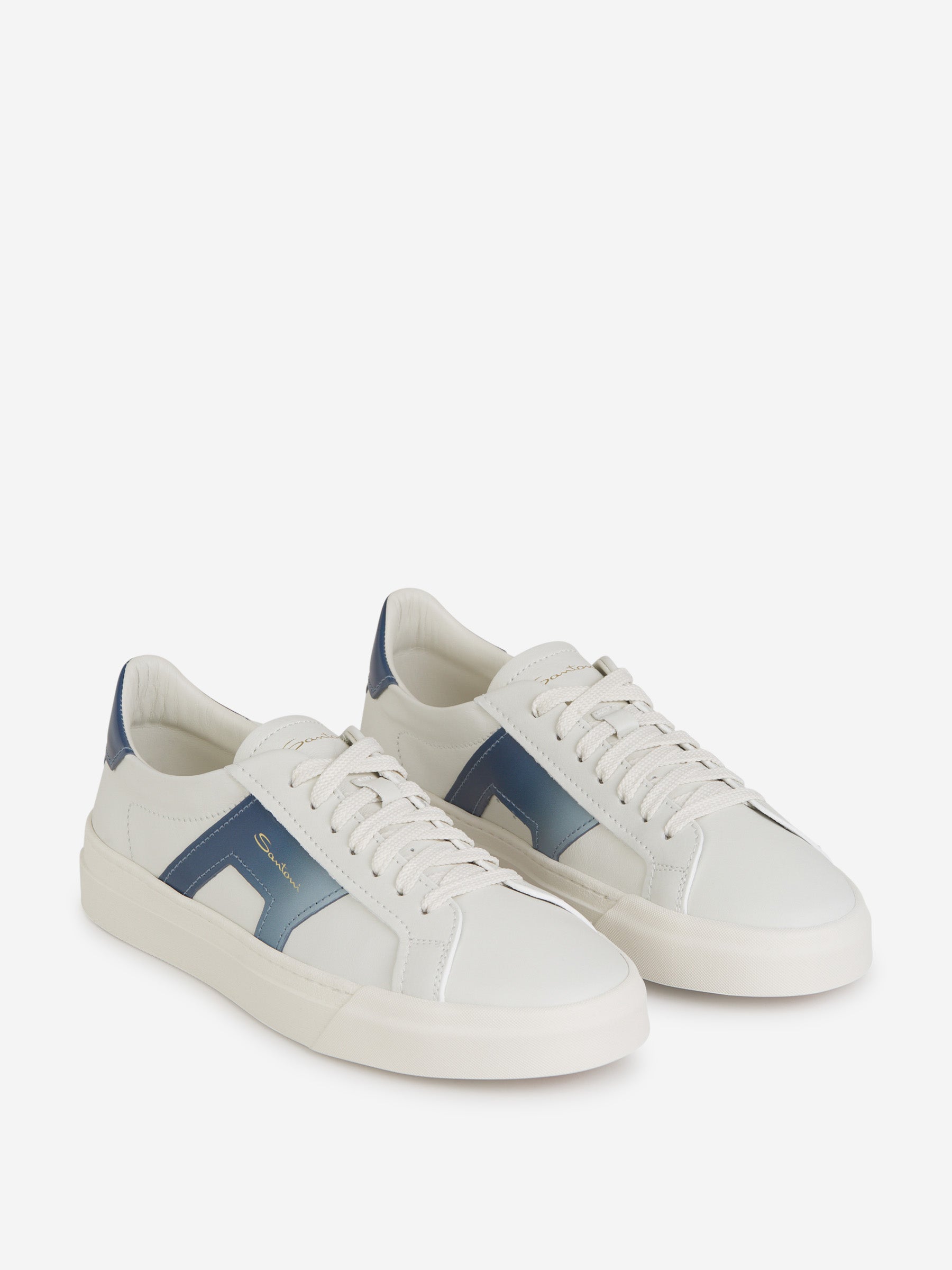 Outlet online Santoni Hombre Sneakers Double Buckle color Blanco sku 616-002730 01 - Foto 2