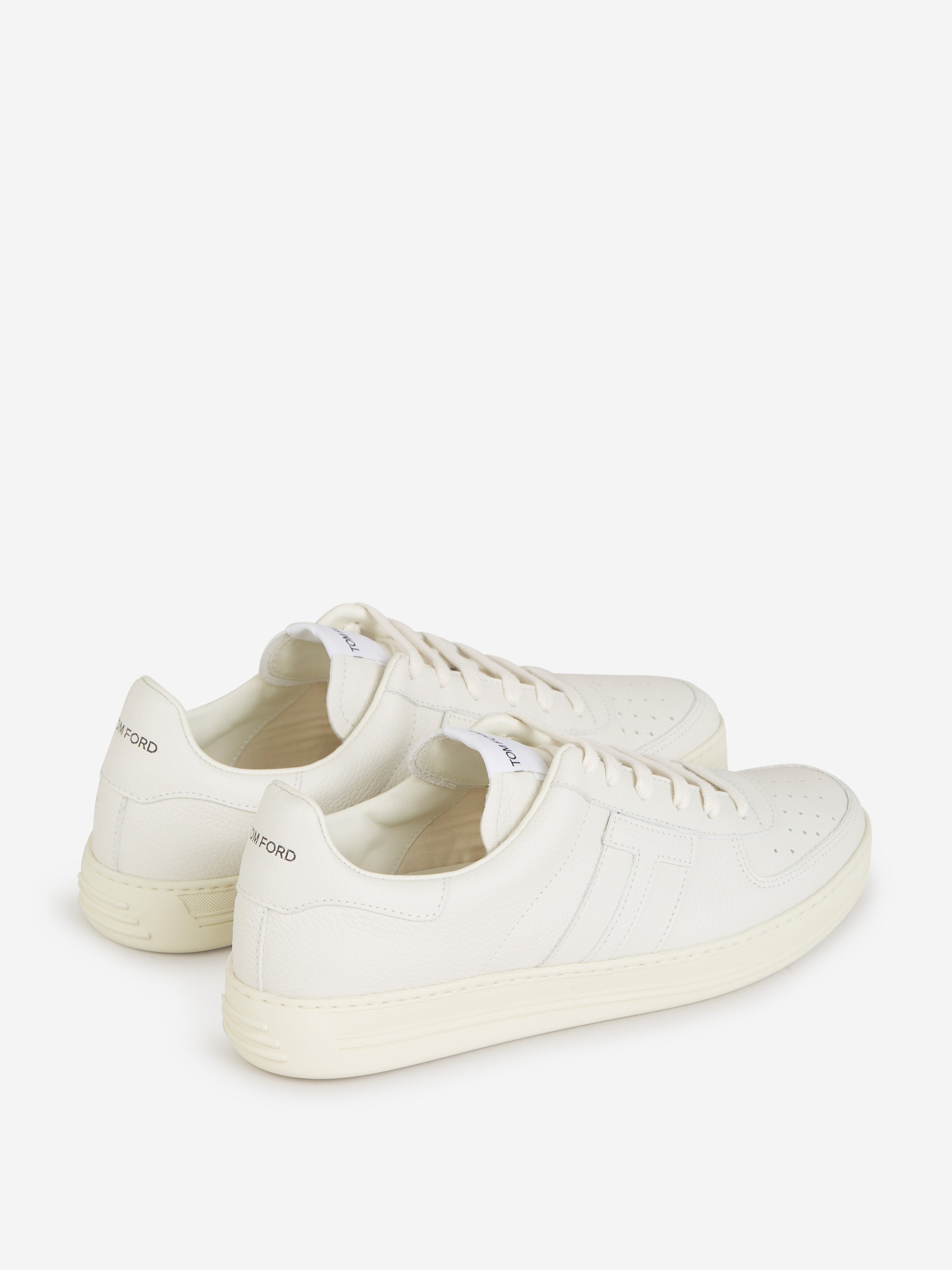 Outlet online Tom Ford Hombre Sneakers Logo Piel color Marfil sku 616-002647 01 - Foto 3
