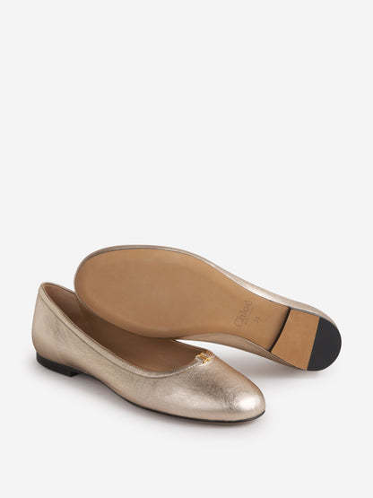 Outlet online Chloé Mujer Bailarinas Marcie color Dorado sku 800-005270 00 - Foto 4