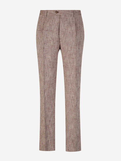 Outlet online Etro Hombre Pantalones Formales Texturizados color Burdeos sku 521-003008 01 - Foto 1