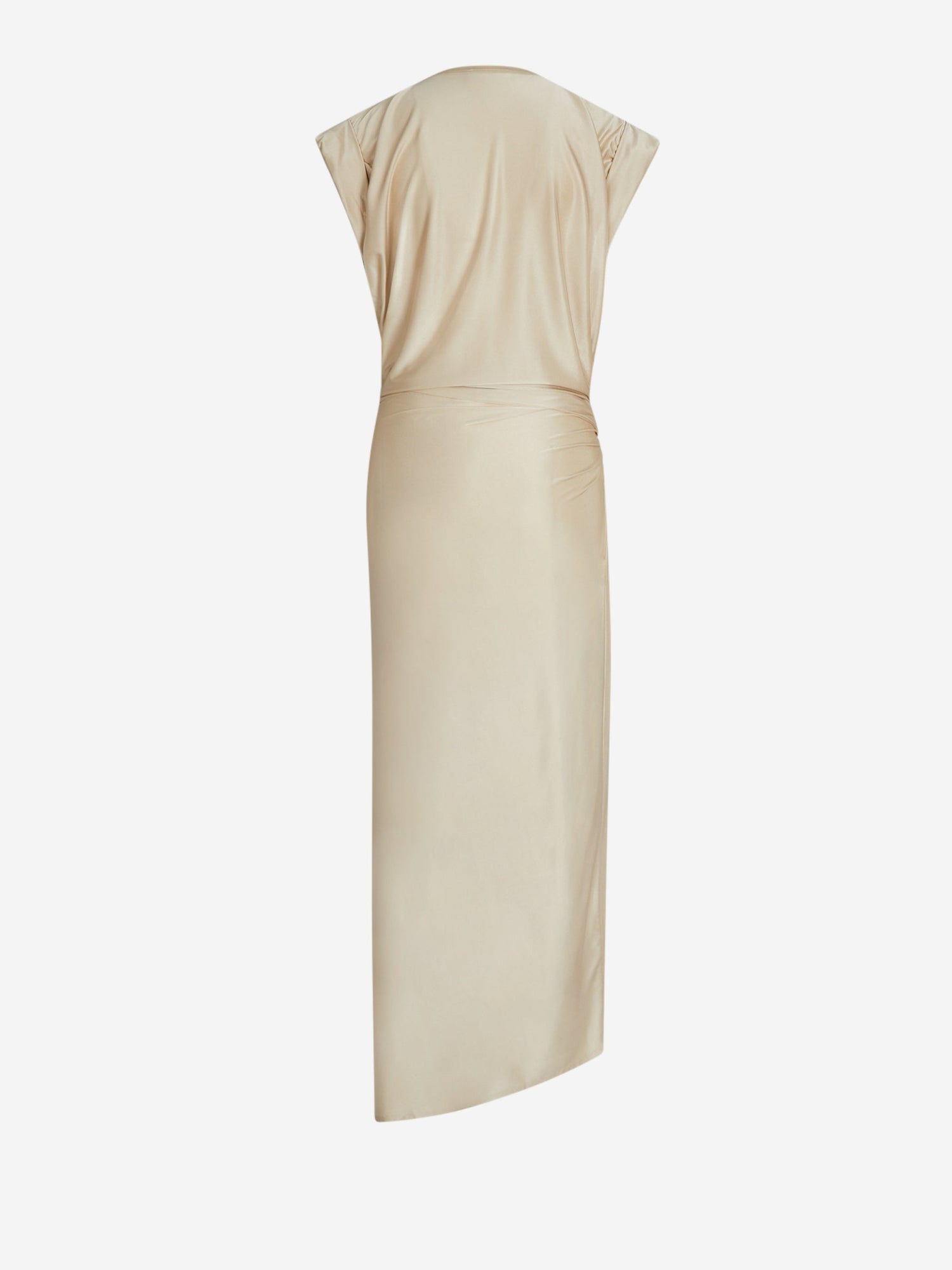Outlet online Rabanne Mujer Vestido Midi Drapeado color Crema sku 721-000288 01 - Foto 3