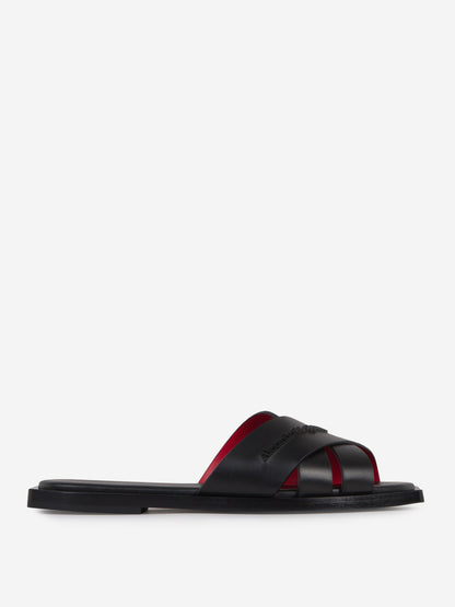 Outlet online McQueen Hombre Sandalias New Gloss color Negro sku 617-000107 01 - Foto 1