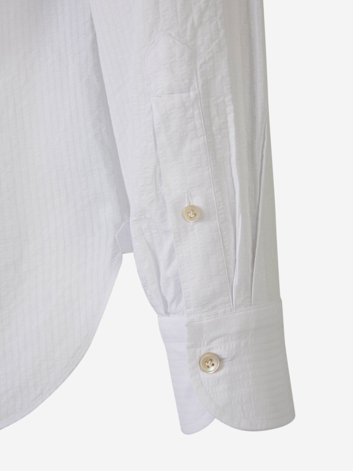 Outlet online Borrelli Hombre Camisa Texturizada Algodón color Blanco sku 531-006219 02 - Foto 4