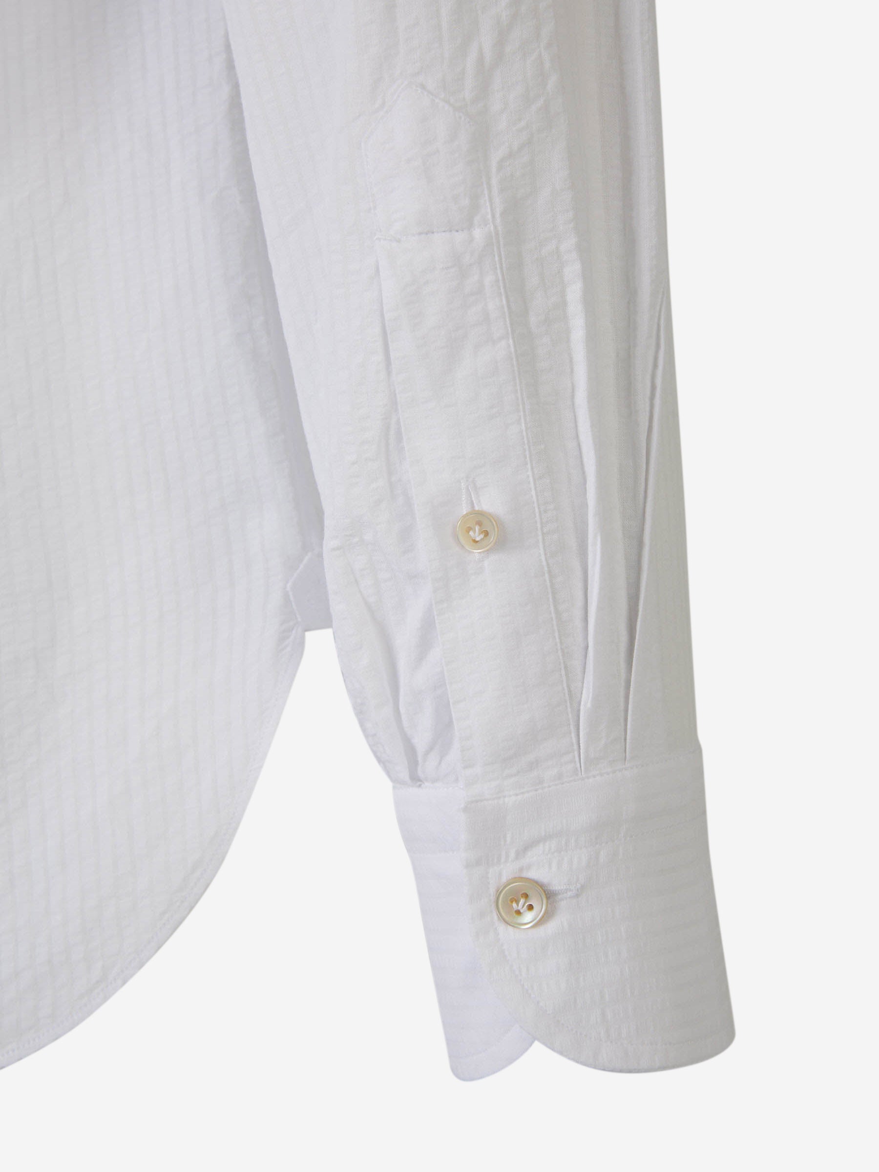 Outlet online Borrelli Hombre Camisa Texturizada Algodón color Blanco sku 531-006219 02 - Foto 4