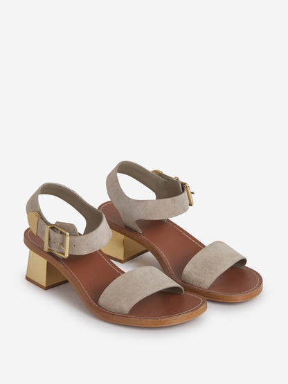 Chloé Sandalias Tacón Rebecca color Negro sku 800-005273 00 - Foto 2
