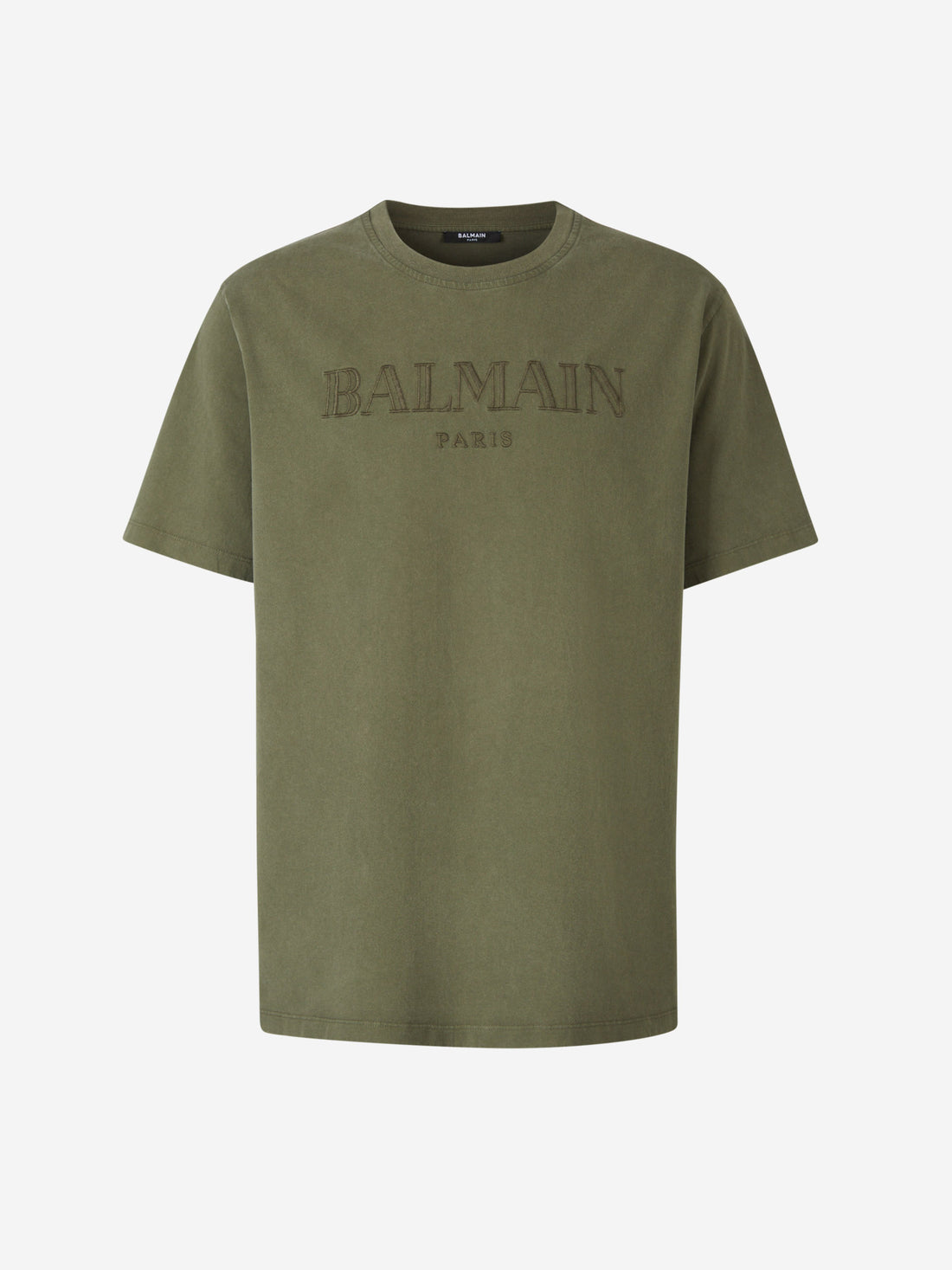 Balmain Camiseta Logo Algodón color Verde Militar sku 553-003669 00 - Foto 1