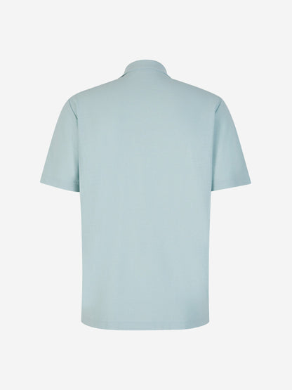 Outlet online Zanone Hombre Polo Abierto Algodón color Azul Cielo sku 552-001433 01 - Foto 2