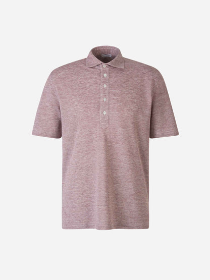 Outlet online Santa Eulalia Hombre Polo Piqué Lino color Burdeos sku 552-001482 03 - Foto 1