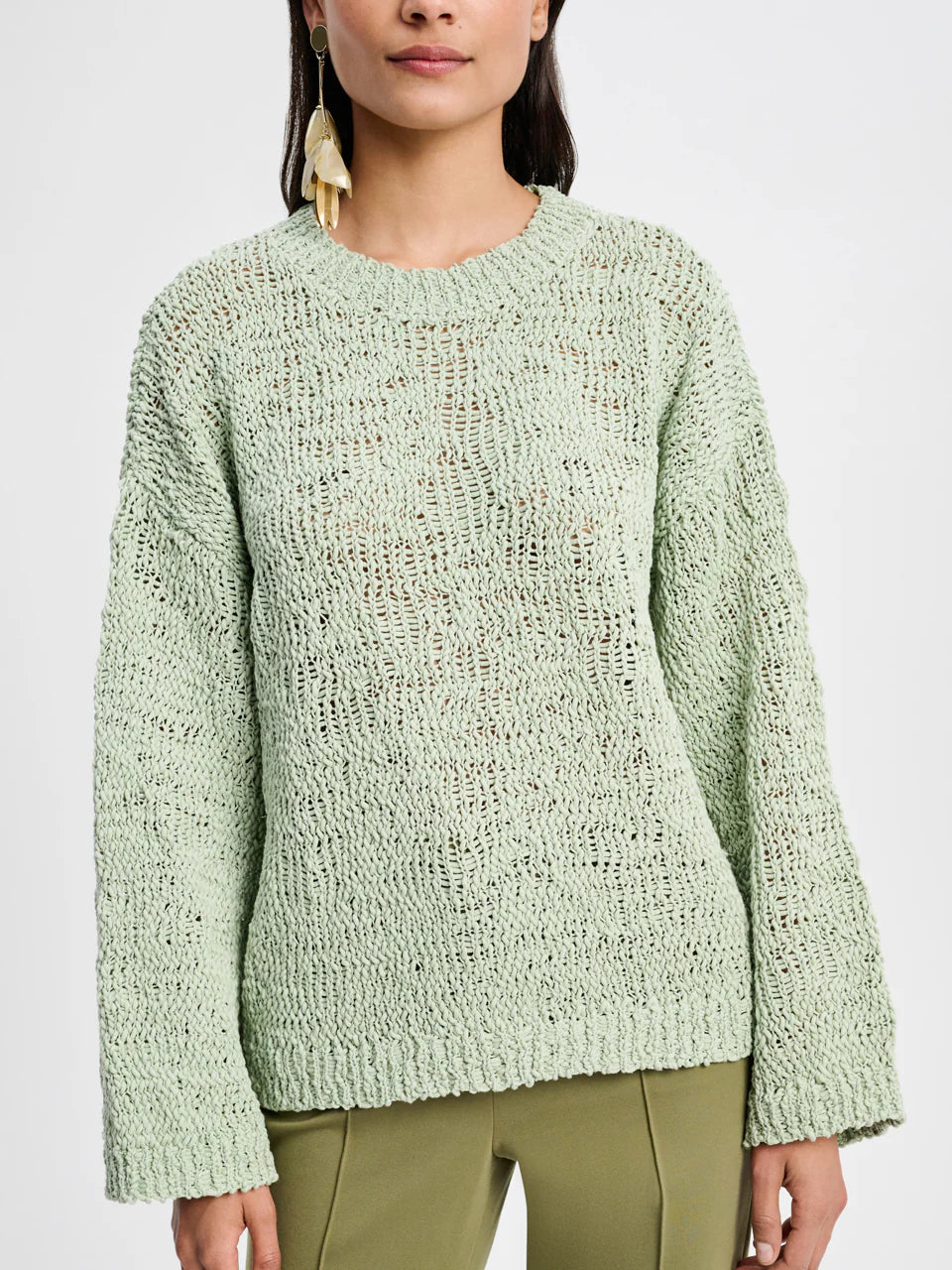 Outlet online Dorothee Schumacher Mujer Jersey Punto Algodón color Verde Menta sku 711-003150 01 - Foto 2