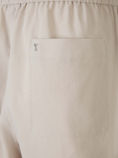 Outlet online Ami Paris Hombre Bermudas Crepé Algodón color Gris Claro sku 523-000943 02 - Foto 5