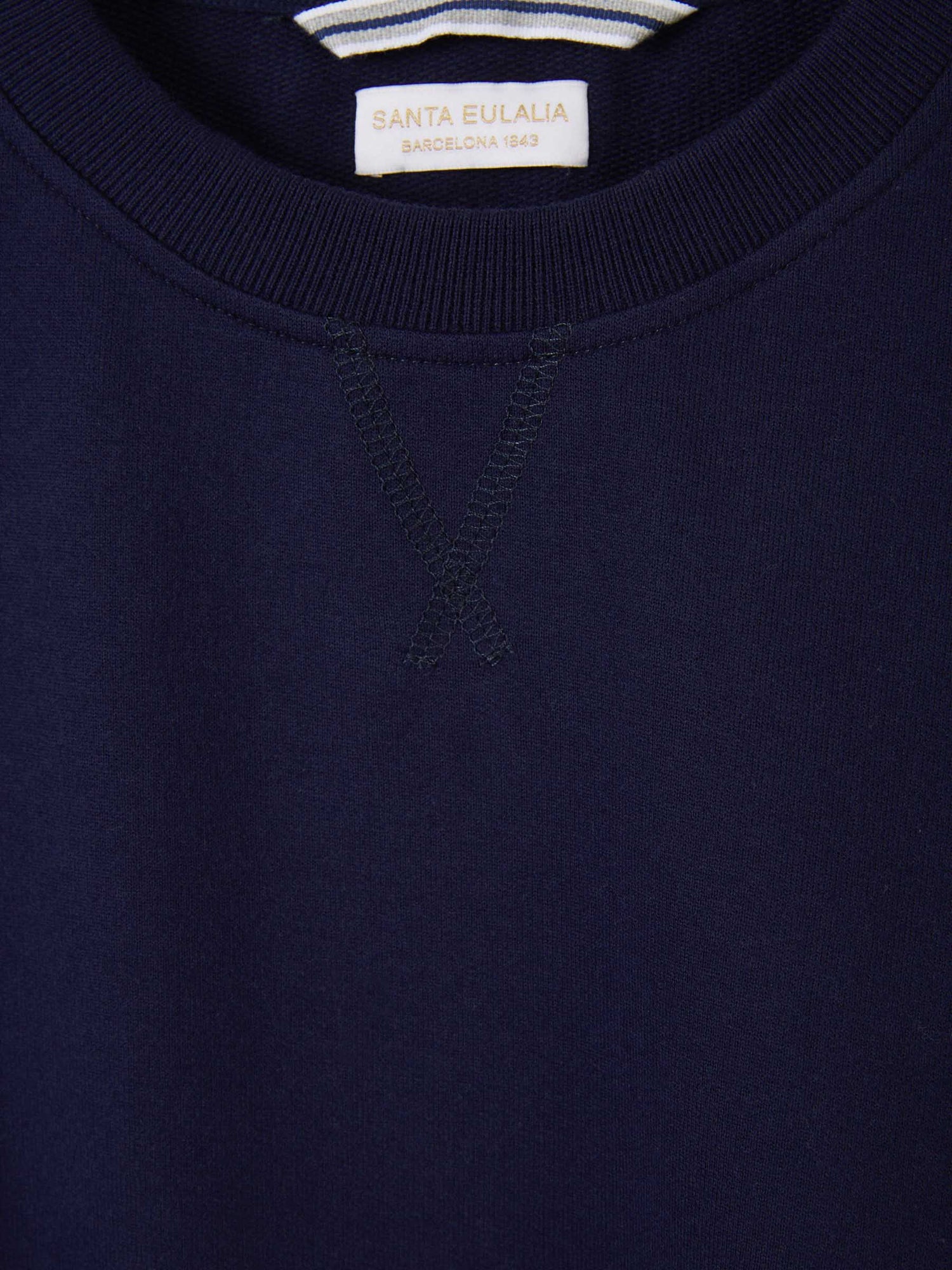 Outlet online Santa Eulalia Hombre Sudadera Lisa Algodón color Azul Marino sku 545-001604 03 - Foto 3