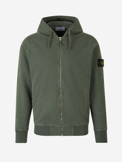 Outlet online Stone Island Hombre Sudadera Cremallera Algodón color Verde Oscuro sku 545-001581 02 - Foto 1