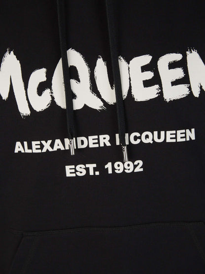 Outlet online McQueen Hombre Sudadera Capucha Estampada color Negro sku 545-001530 01 - Foto 4