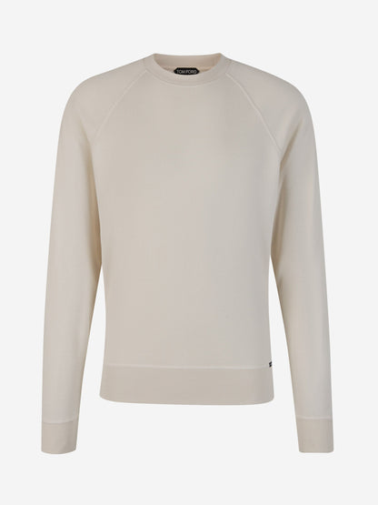 Outlet online Tom Ford Hombre Sudadera Crewneck Lisa color Beis sku 545-001534 01 - Foto 1