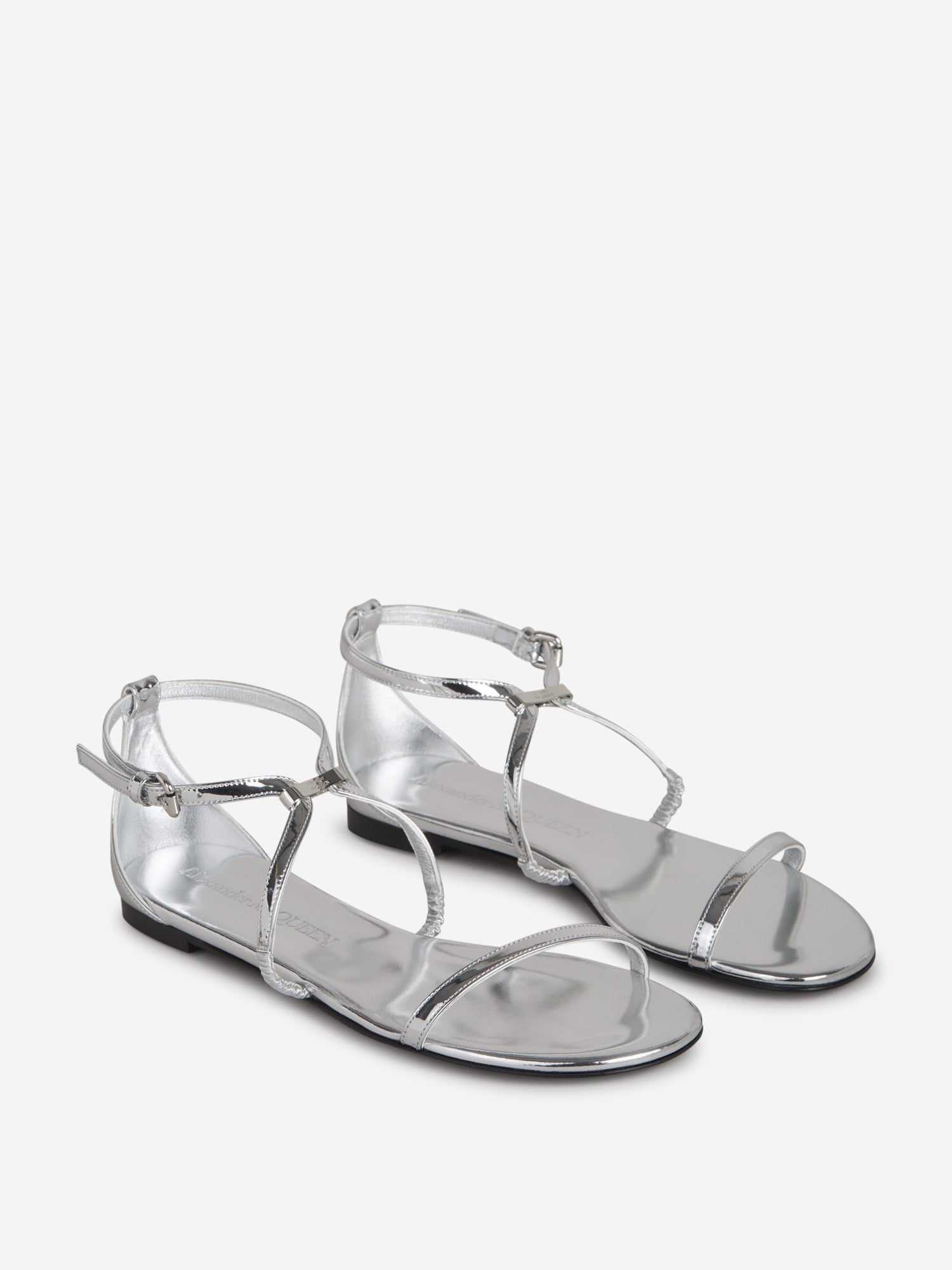 Outlet online McQueen Mujer Sandalias Tiras Silver color Plateado sku 800-005288 01 - Foto 2