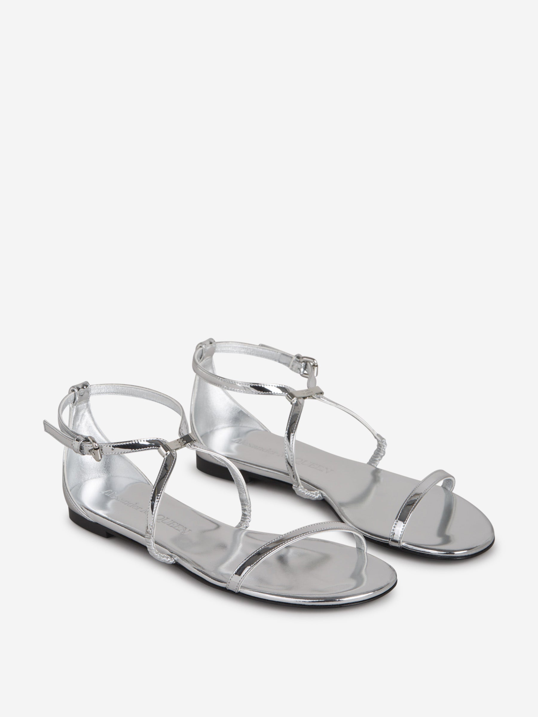 Outlet online McQueen Mujer Sandalias Tiras Silver color Plateado sku 800-005288 01 - Foto 2