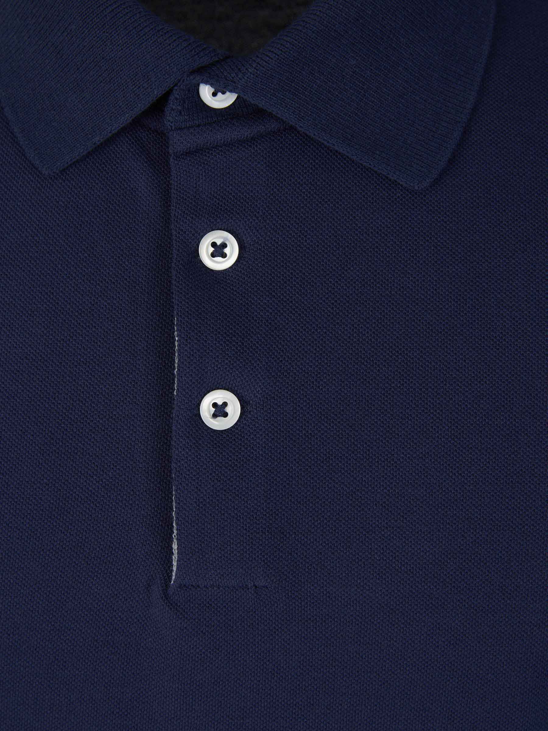 Outlet online Brunello Cucinelli Hombre Polo Piquet Logo color Azul Marino sku 552-001442 01 - Foto 3