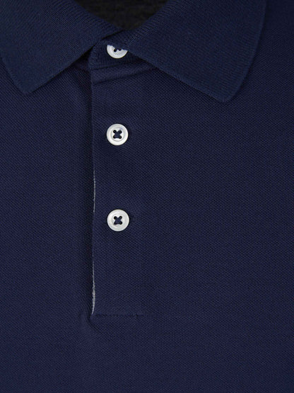 Outlet online Brunello Cucinelli Hombre Polo Piquet Logo color Azul Marino sku 552-001442 01 - Foto 3