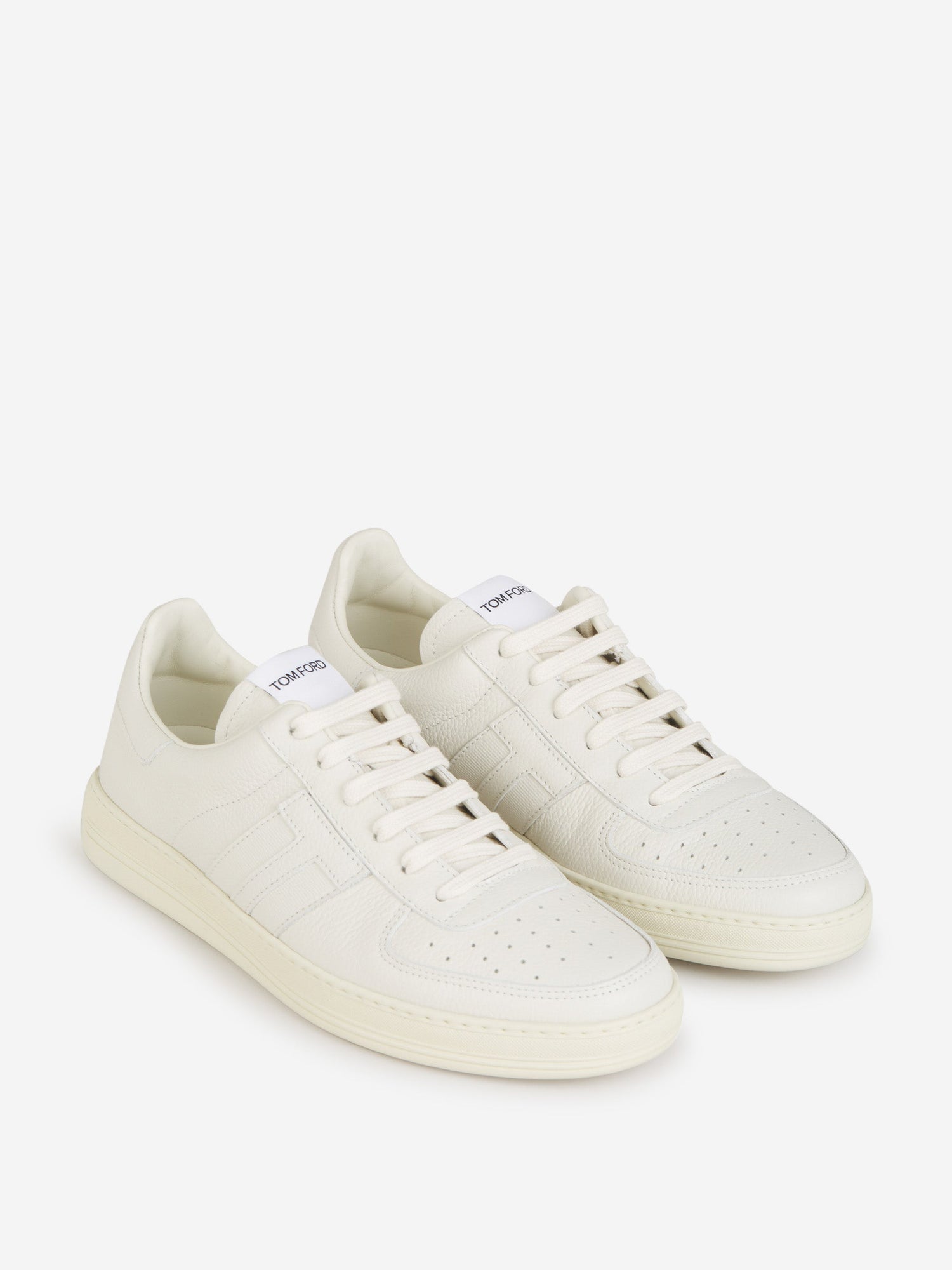 Outlet online Tom Ford Hombre Sneakers Logo Piel color Marfil sku 616-002647 01 - Foto 2