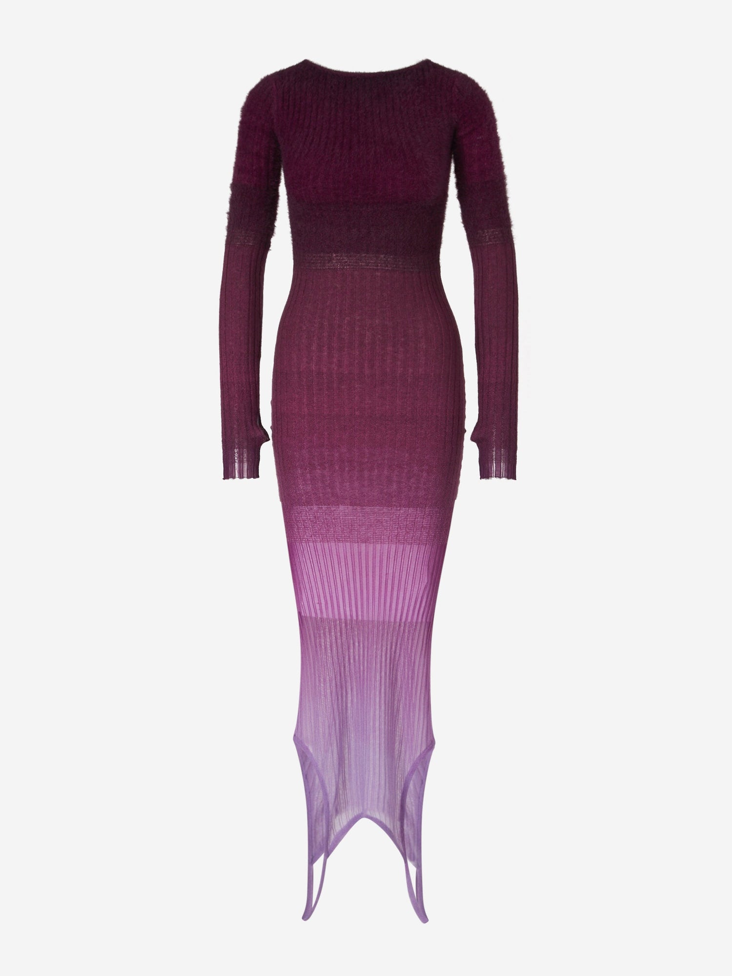 Outlet online The Attico Mujer Vestido Midi Degradè color Burdeos sku 721-000270 01 - Foto 1