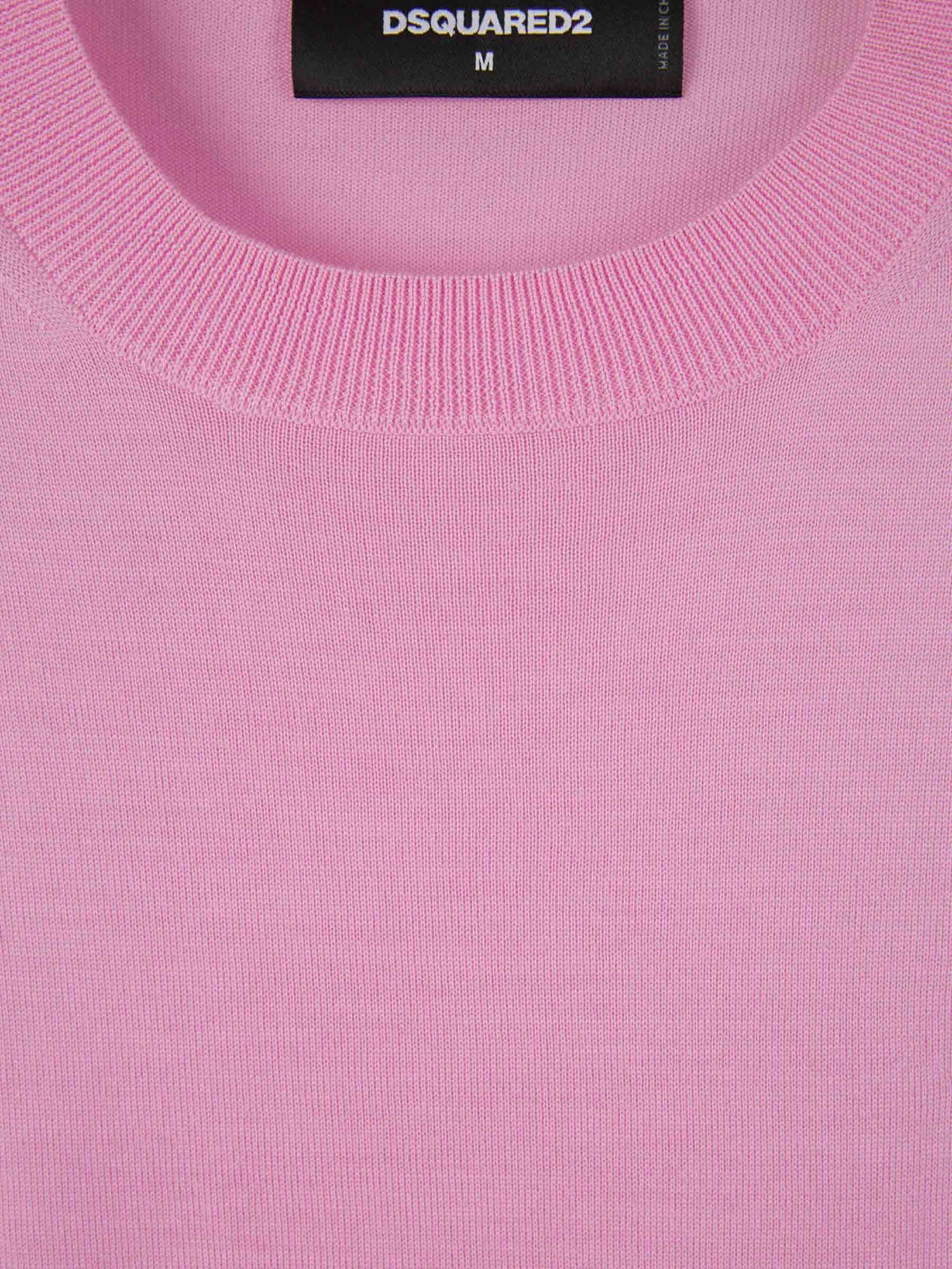 Outlet online Dsquared2 Hombre Jersey Lana Logo color Rosa sku 542-002336 01 - Foto 3