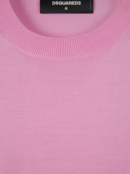 Outlet online Dsquared2 Hombre Jersey Lana Logo color Rosa sku 542-002336 01 - Foto 3