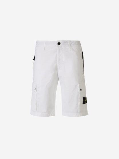 Outlet online Stone Island Hombre Bermudas Cargo Logo color Blanco sku 523-000976 02 - Foto 1