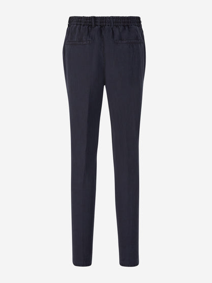 Outlet online Santa Eulalia Hombre Joggers Fluidos Lino color Azul Marino sku 521-003035 04 - Foto 2