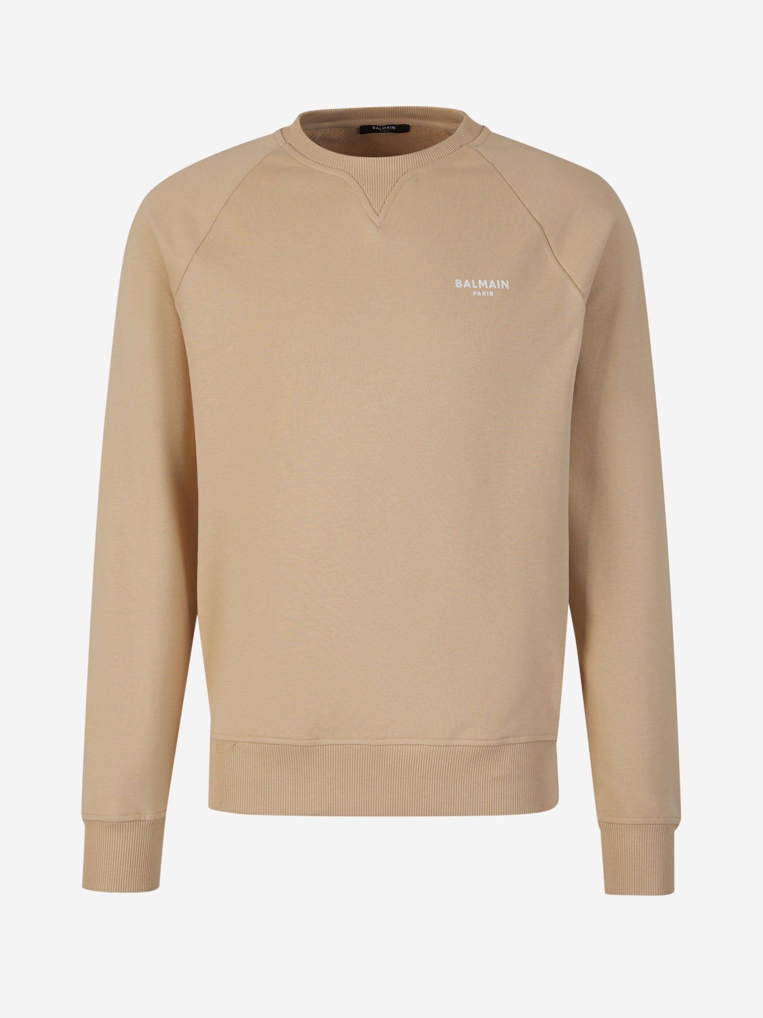 Outlet online Balmain Hombre Sudadera Crewneck Algodón color Beis sku 545-001480 01 - Foto 1
