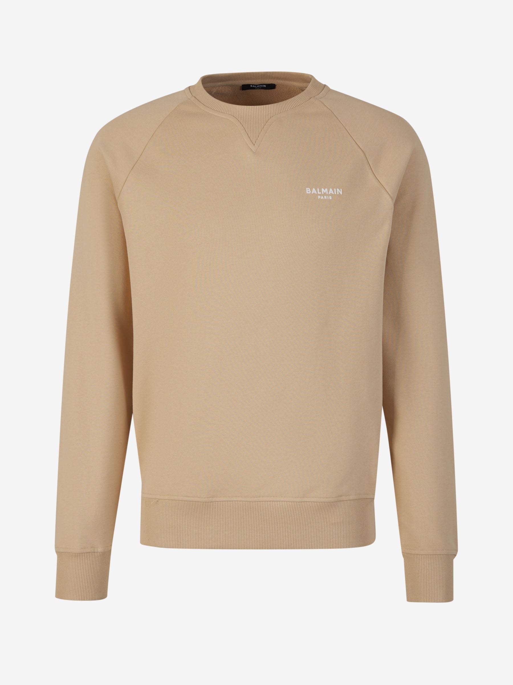 Outlet online Balmain Hombre Sudadera Crewneck Algodón color Beis sku 545-001480 01 - Foto 1