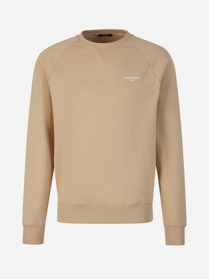 Outlet online Balmain Hombre Sudadera Crewneck Algodón color Beis sku 545-001480 01 - Foto 1