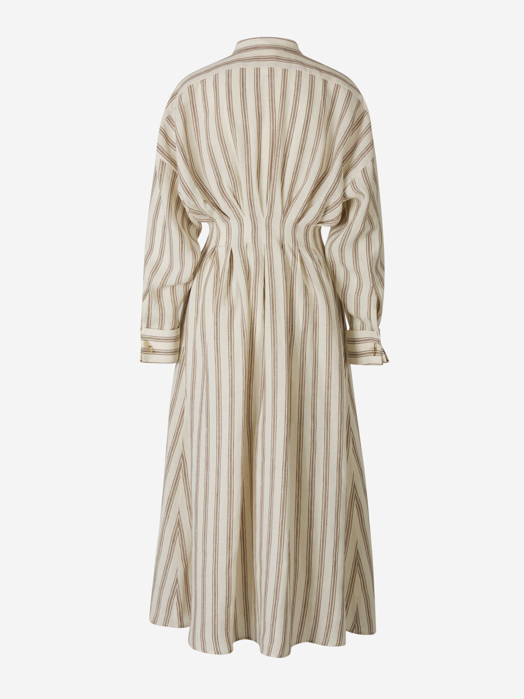 Outlet online Max Mara Mujer Vestido Midi Lino color Beis sku 721-000259 01 - Foto 3