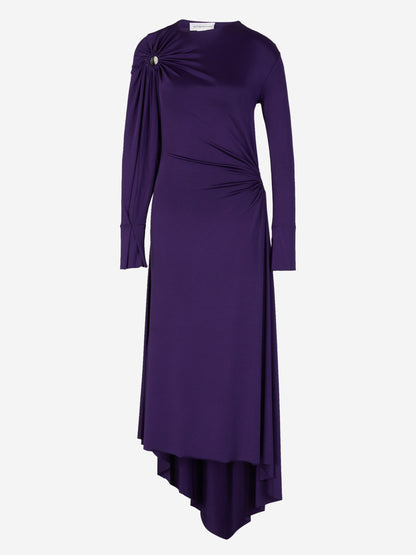 Outlet online Victoria Beckham Mujer Vestido Maxi Fruncido color Púrpura sku 732-001275 01 - Foto 1