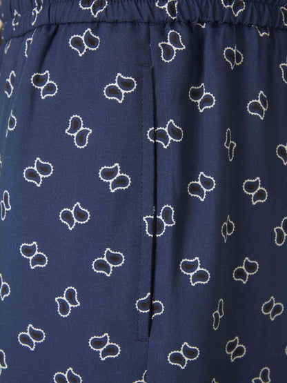 Paisley Motif Bermuda Shorts