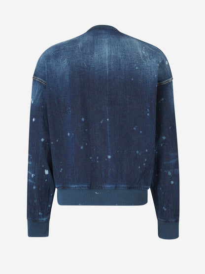 Outlet online Dsquared2 Hombre Sudadera Denim Logo color Azul Denim Oscuro sku 545-001648 01 - Foto 2