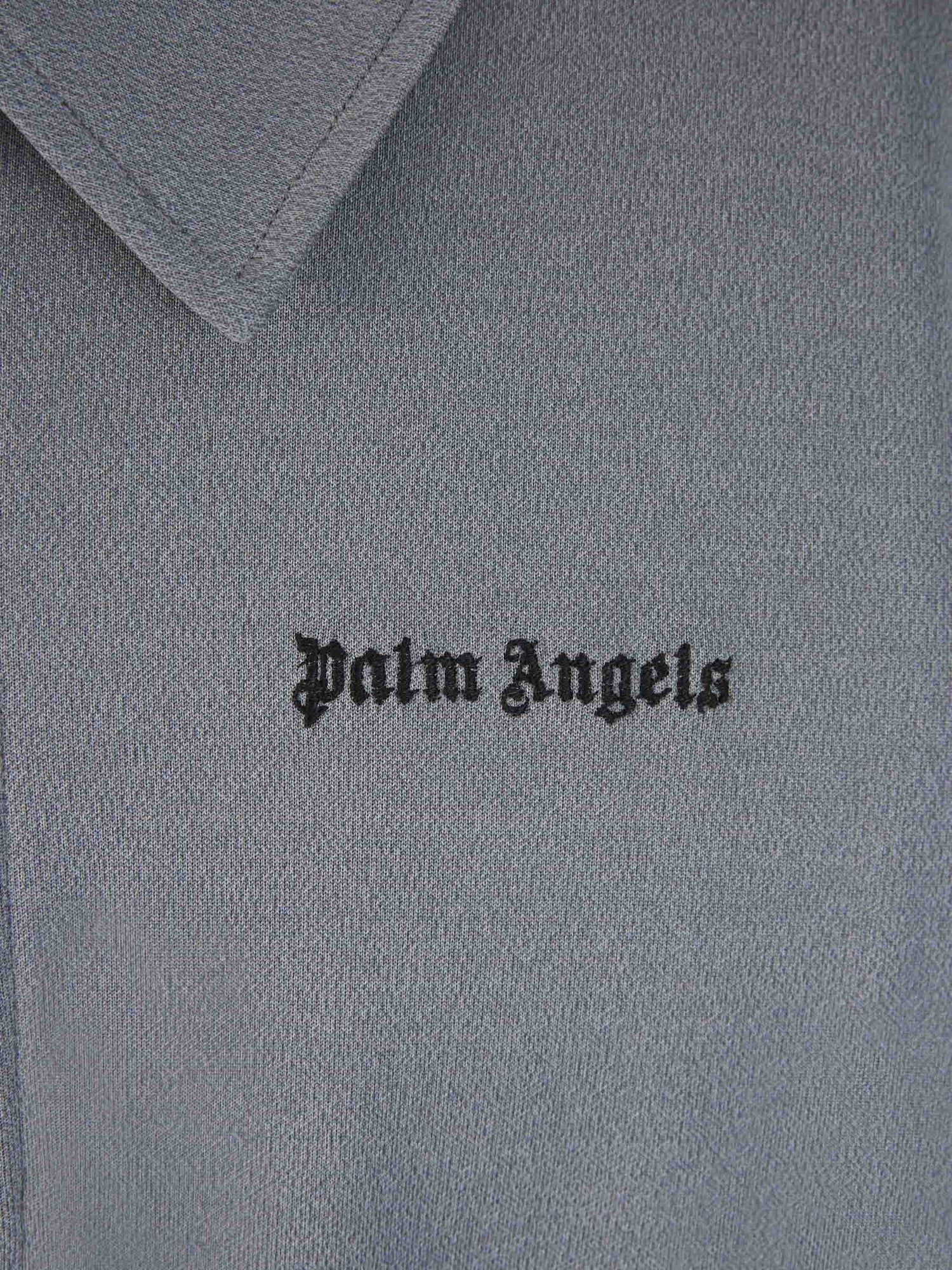 Outlet online Palm Angels Hombre Polo Logo Cremallera color Gris Claro sku 551-000368 01 - Foto 4