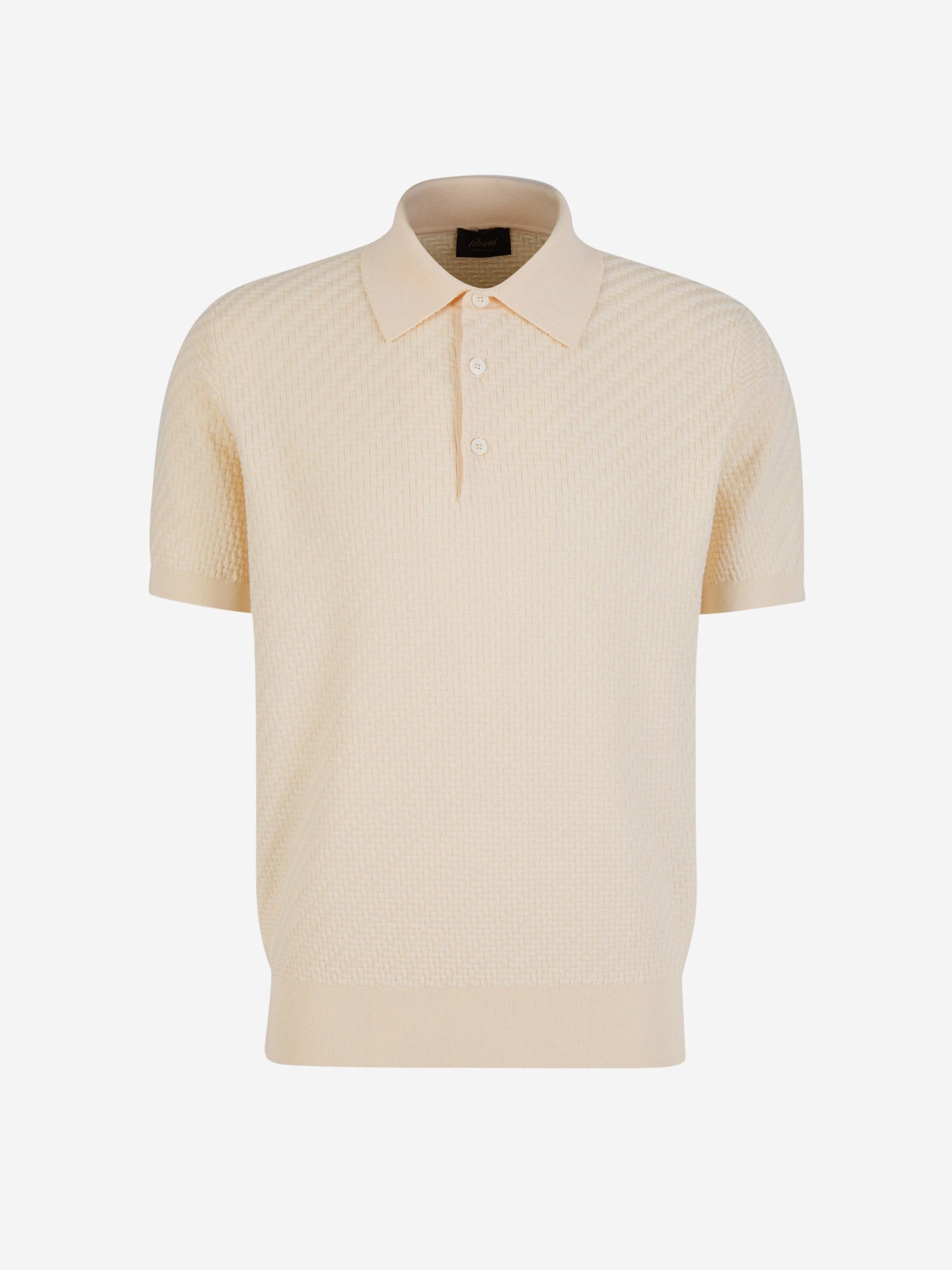 Outlet online Brioni Hombre Polo Punto Texturizado color Naranja Claro sku 552-001447 02 - Foto 1