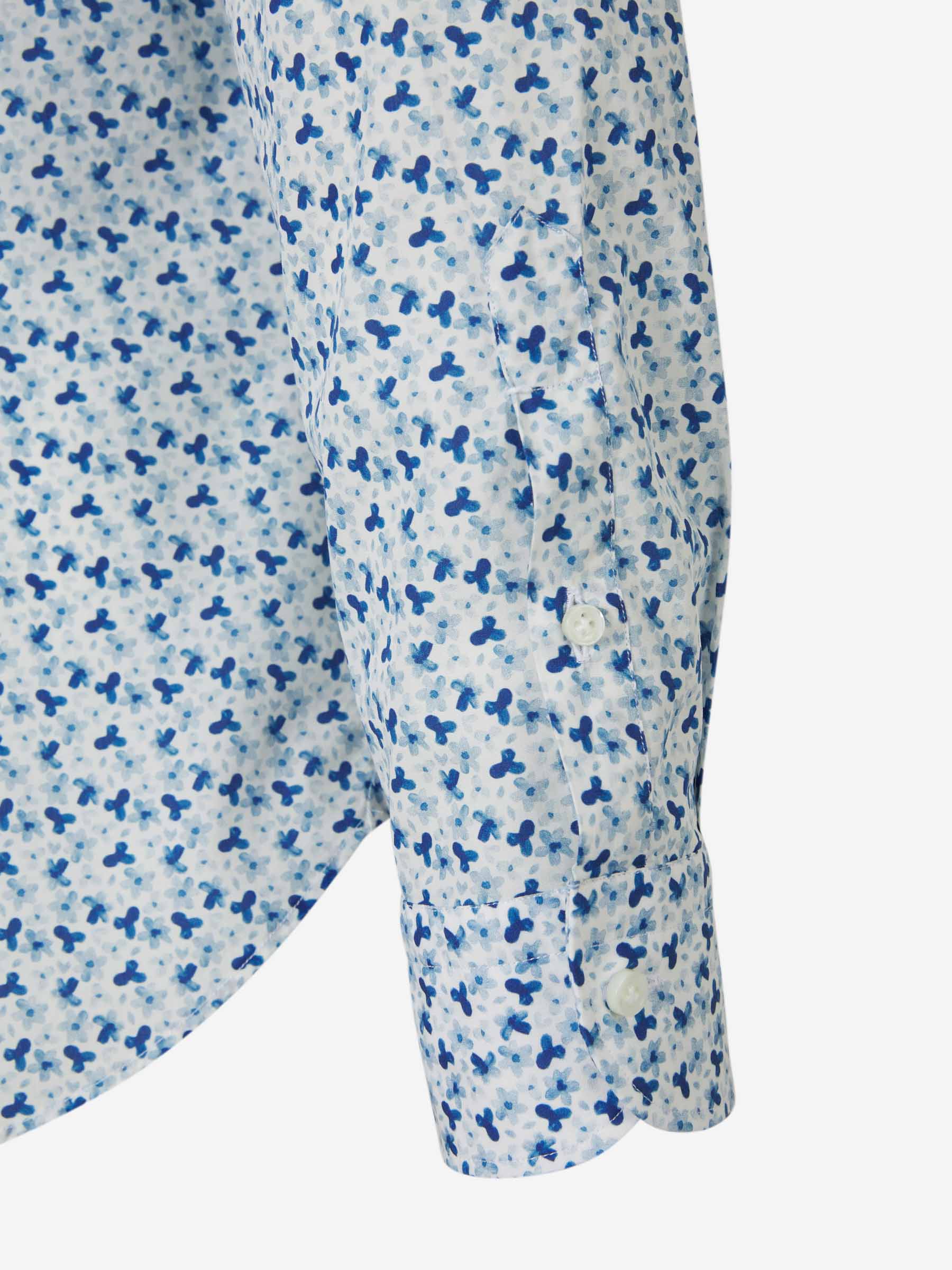 Outlet online Vincenzo di Ruggiero Hombre Camisa Motivo Floral color Azul sku 531-006151 01 - Foto 4