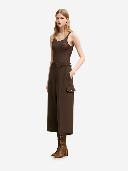 Outlet online Ami Paris Mujer Shorts Tailoring Military color Marron Oscuro sku 762-000481 01 - Foto 2