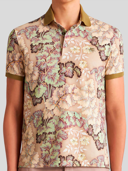 Outlet online Etro Hombre Polo Algodón Flores color Verde Militar sku 552-001464 01 - Foto 6