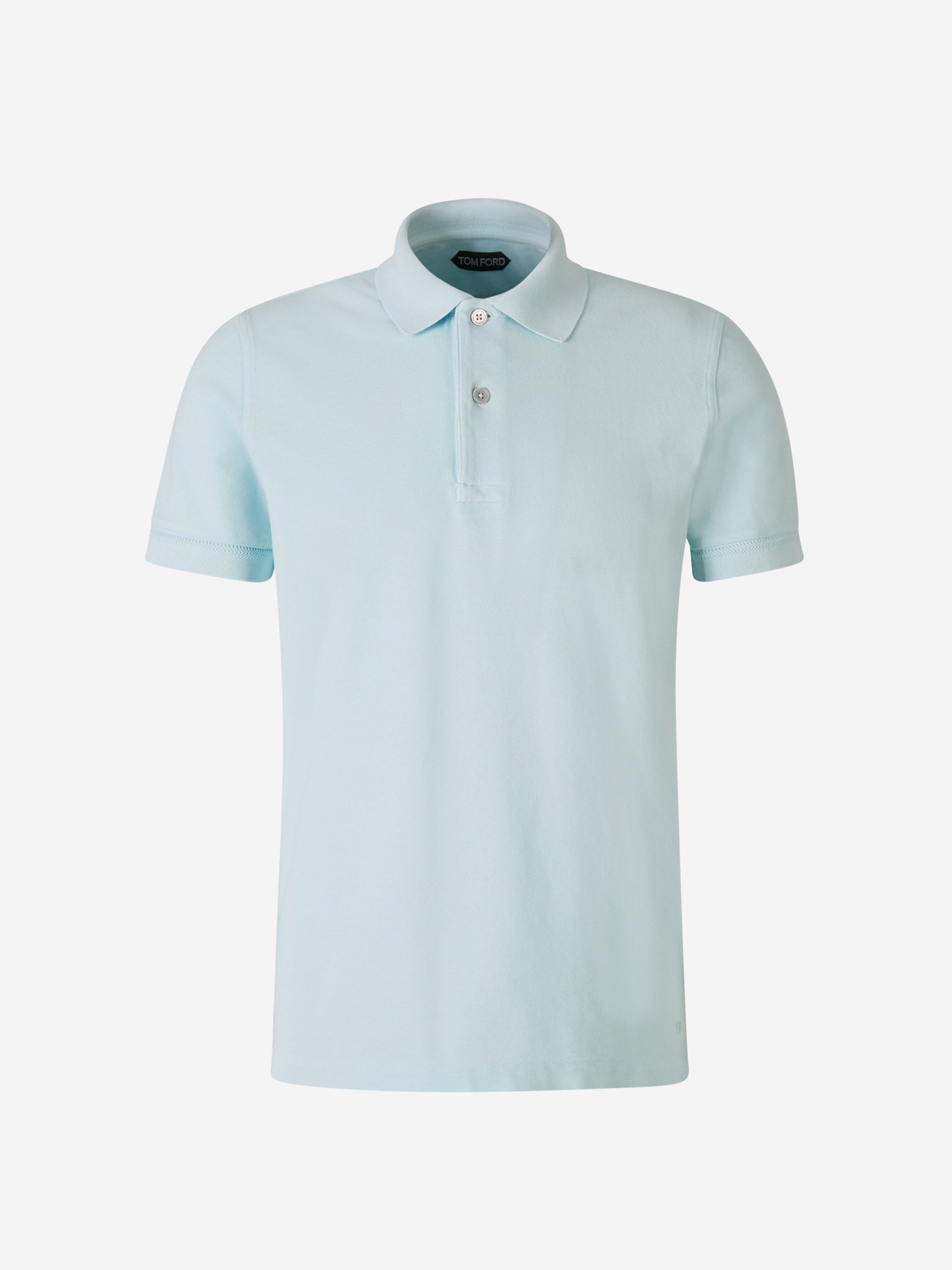 Outlet online Tom Ford Hombre Polo Piqué Algodón color Azul Cielo sku 552-001445 09 - Foto 2