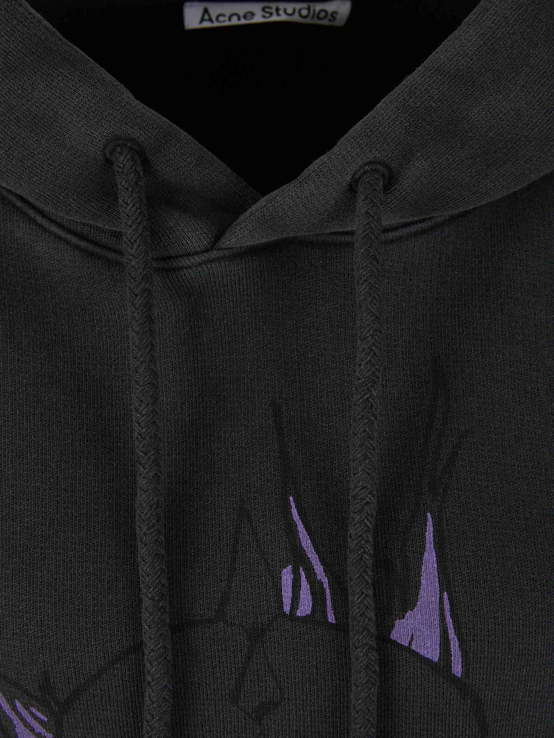 Outlet online Acne Studios Mujer Sudadera Estampada Capucha color Gris Antracita sku 715-000135 01 - Foto 3