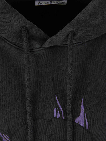 Outlet online Acne Studios Mujer Sudadera Estampada Capucha color Gris Antracita sku 715-000135 01 - Foto 3