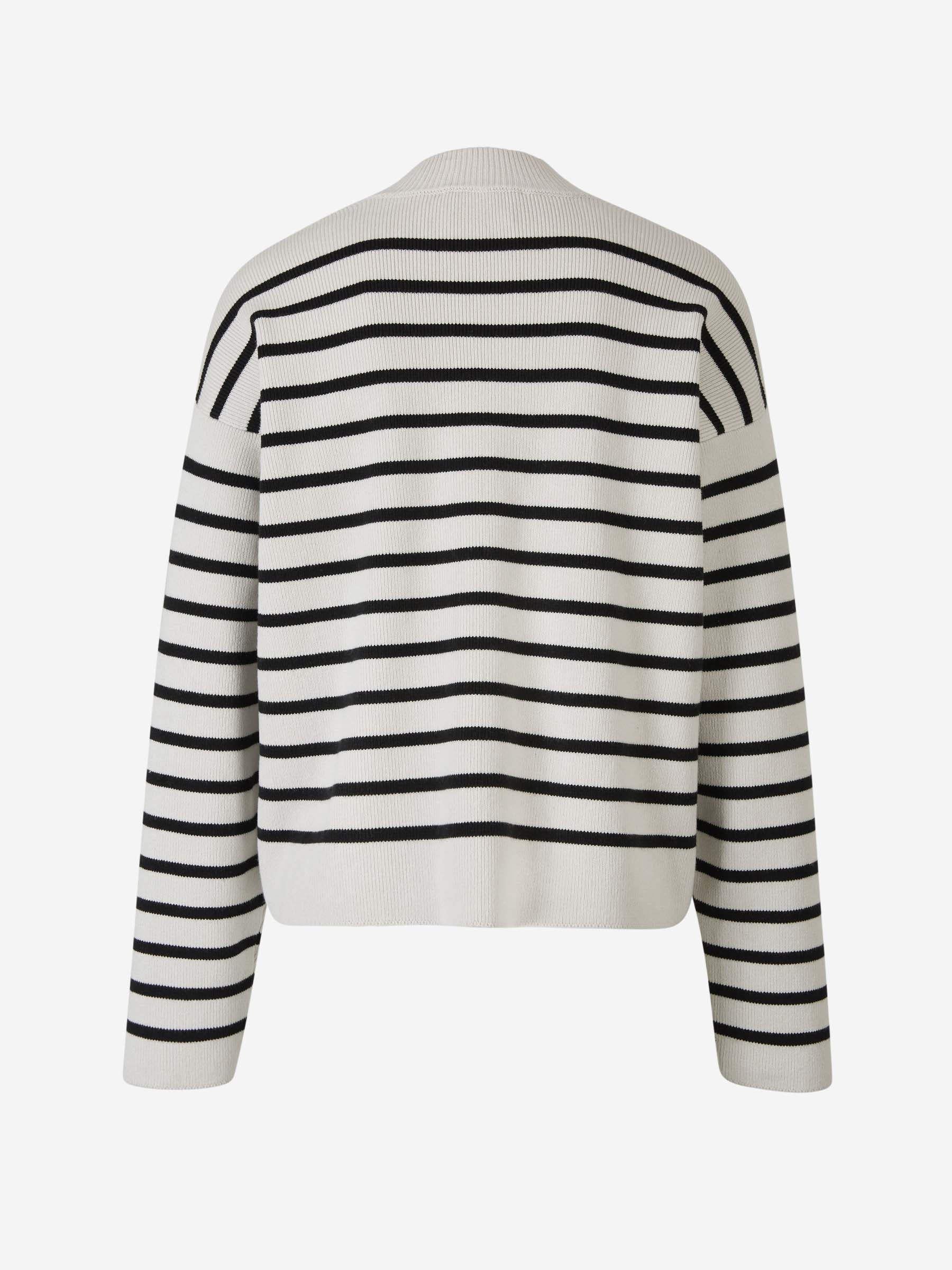 Outlet online Ami Paris Mujer Jersey Motivo Rayas color Gris Claro sku 711-003123 01 - Foto 2