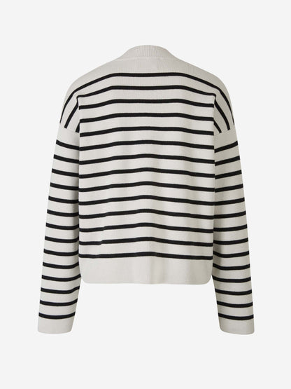 Outlet online Ami Paris Mujer Jersey Motivo Rayas color Gris Claro sku 711-003123 01 - Foto 2