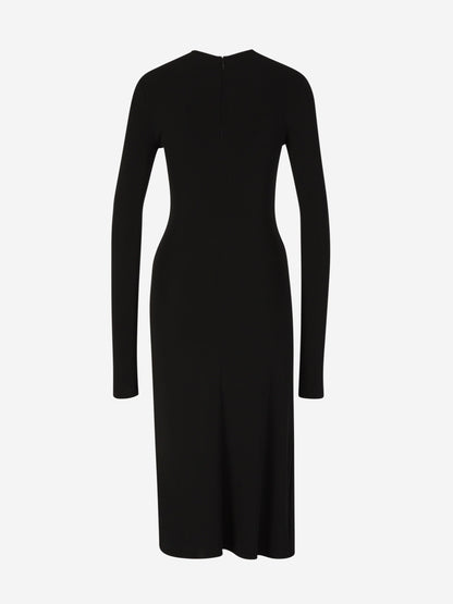 Outlet online Off-White Mujer Vestido Midi Twist color Negro sku 721-000168 01 - Foto 3