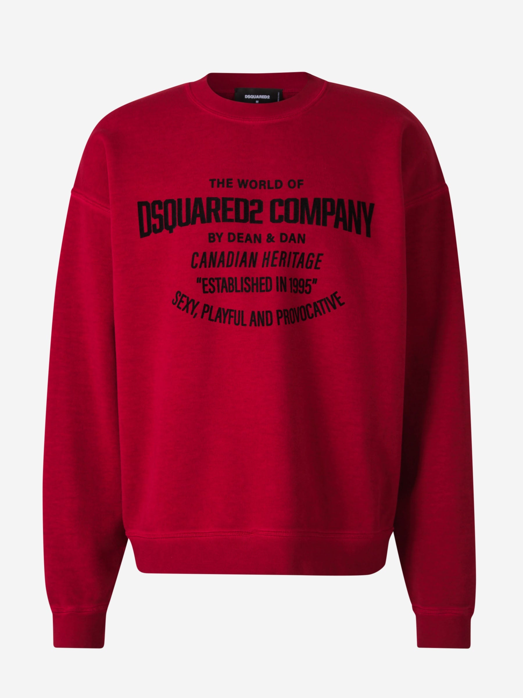 Outlet online Dsquared2 Hombre Sudadera Logo Contraste color Rojo sku 545-001677 01 - Foto 1