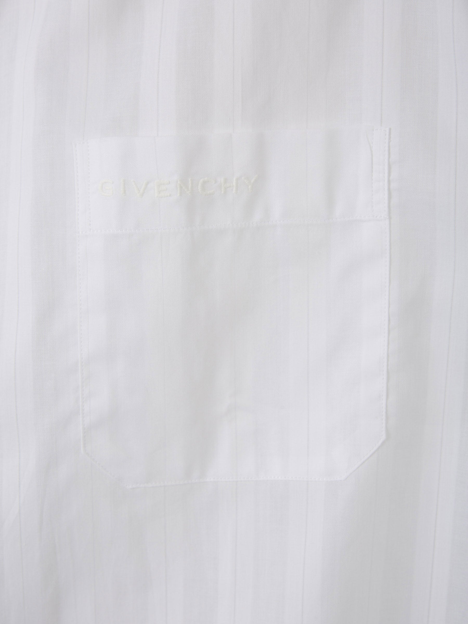 Outlet online Givenchy Hombre Camisa Gasa Motivo Rayas color Blanco sku 532-000558 01 - Foto 5