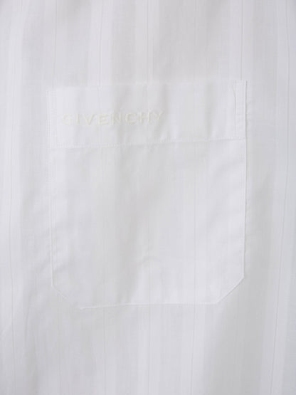 Outlet online Givenchy Hombre Camisa Gasa Motivo Rayas color Blanco sku 532-000558 01 - Foto 5